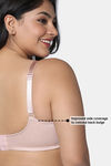 Zivame True Curve Jacquard Lightly Lined Non Wired Full Coverage Minimiser Bra - Mahagony Rose — thumbnail 7